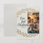 Carte De Remerciements Our First Christmas Together – Personalized (Devant / Derrière)