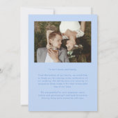 Carte De Remerciements Our Hearts Are Full Wedding Photo Icy Blue (Dos)