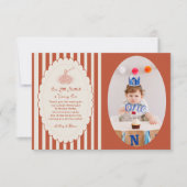 Carte De Remerciements Our little meatball is turning one Birthday Photo (Devant)