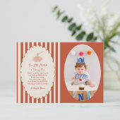 Carte De Remerciements Our little meatball is turning one Birthday Photo (Debout devant)