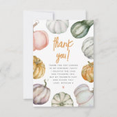 Carte De Remerciements Our Little Pumpkin Boho Fall Birthday Party (Devant)