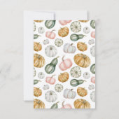 Carte De Remerciements Our Little Pumpkin Boho Fall Birthday Party (Dos)