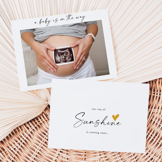 Carte De Remerciements Our Ray of Sunshine Baby Announcement Card