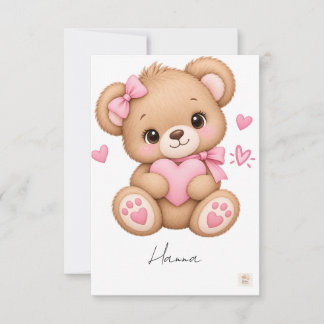 Carte De Remerciements Ours