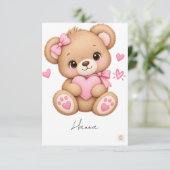 Carte De Remerciements Ours (Debout devant)