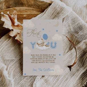Carte De Remerciements Ours Bleu Beary Beaucoup