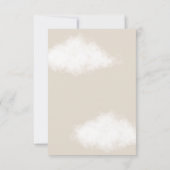 Carte De Remerciements Ours Bleu Sur Les Nuages Bébé Garçon Douche (Dos)