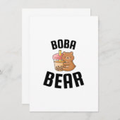 Carte De Remerciements Ours Boba (Devant / Derrière)