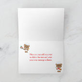 Carte De Remerciements Ours chef cuisinier fête (Intérieur)