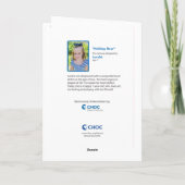 Carte De Remerciements Ours de vacances - Art pour enfants pour le CHOC (Dos)