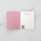 Carte De Remerciements Ours en peluche avec ailes (Intérieur)