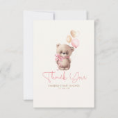 Carte De Remerciements Ours en peluche Remerciement pour Baby Shower Cute (Devant)