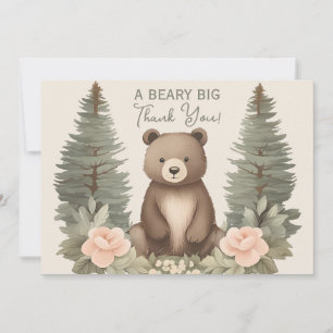 Carte De Remerciements Ours forestier