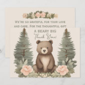 Carte De Remerciements Ours forestier (Devant / Derrière)