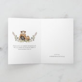 Carte De Remerciements Ours forestier de l'automne | BABY SHOWER (Intérieur)