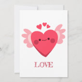 Carte De Remerciements Ours Mignon Avec Coeur (Dos)