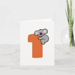 Carte De Remerciements Ourson Koala Mignon Un An Douce Première Année