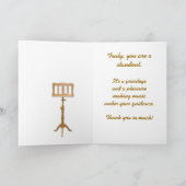 Carte De Remerciements outSTANDing professeur de musique (Intérieur)