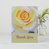 Carte De Remerciements Ouverture Mouvement Rose jaune (Debout devant)