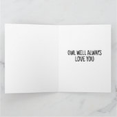 CARTE DE REMERCIEMENTS OWL ART LOW YOU GROG GREETING CARD (Intérieur)