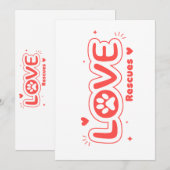 Carte De Remerciements OWRAssit Love Rescues (Devant / Derrière)