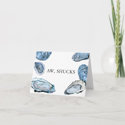 Carte De Remerciements Oyster Thank You Notes - Aw, Shucks (Devant)