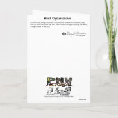 Carte de remerciements Oystercatcher noir (Dos)