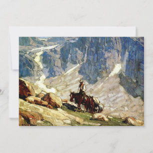 Carte De Remerciements « Packin’ In » : Art occidental d'Edgar Payne