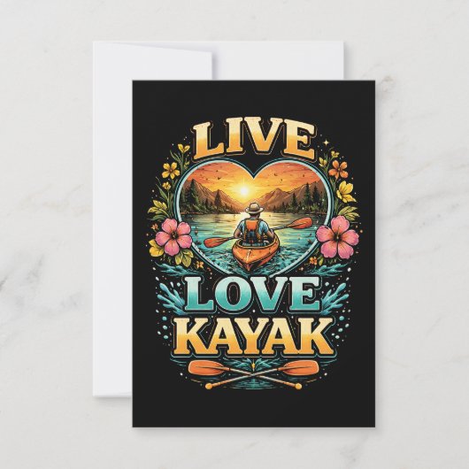 Carte De Remerciements Paddle Into the Sunset (Devant)