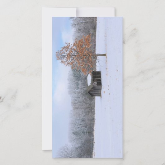 Carte De Remerciements Paddock couvert de neige (Devant)