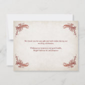 Carte De Remerciements Pagan Handfasting Mariage (Dos)