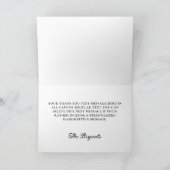 Carte De Remerciements Pailleté Argent Noir (Intérieur)