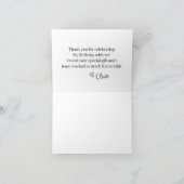 Carte De Remerciements Pailleté Tiffany  (Intérieur)