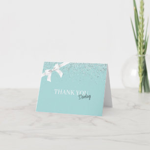 Carte De Remerciements Paillettes Tiffany