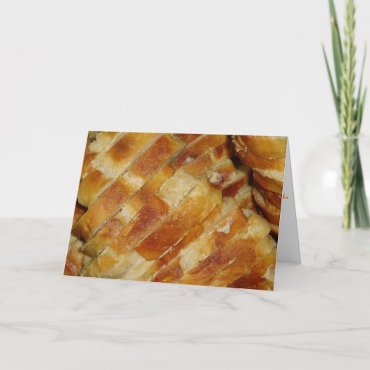 carte de remerciements "Pain d'ail tranché et beur (Devant)
