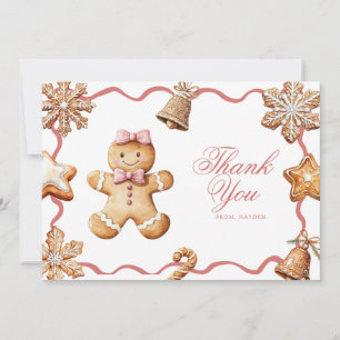 Carte De Remerciements Pains d'épices Baby Shower de Noël