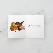 Carte De Remerciements Paint Splatter Automne Couleur Feuilles Abstraits (Intérieur)