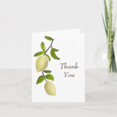 Carte De Remerciements Painted Lemons Customizable  (Devant)