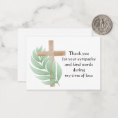 Carte de remerciements Palm Cross (Devant/Arrière en situation)