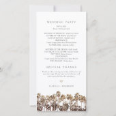 Carte De Remerciements PALM SPRINGS California Palm Tree Wedding Program (Dos)