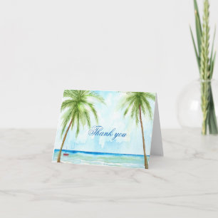 Carte De Remerciements Palm Tree Thank You Card