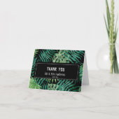 Carte De Remerciements Palme tropicale exotique Mariage plié (Devant)