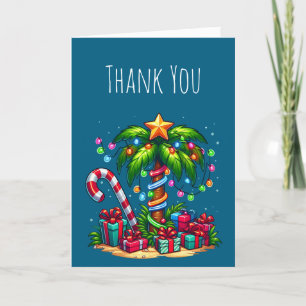 Carte De Remerciements Palmier de Noël tropical