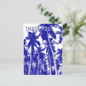 Carte de remerciements. Palmiers tropicaux (Debout devant)