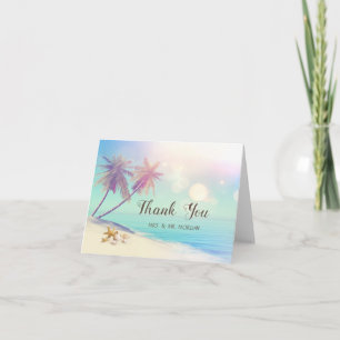 Carte De Remerciements Palms Beach Coquillages