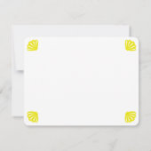 Carte De Remerciements Palms & Dolphins Teal & Yellow Personalized (Dos)