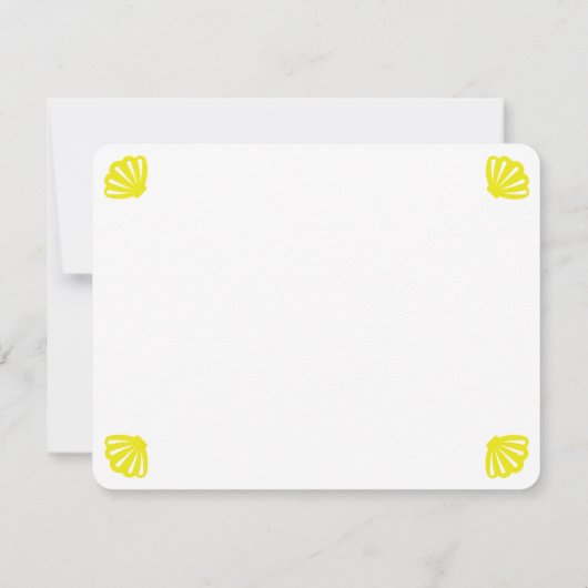 Carte De Remerciements Palms & Dolphins Teal & Yellow Personalized (Dos)