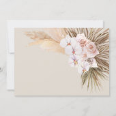 Carte De Remerciements Pampas herbe moderne botanique mariage bohème (Dos)