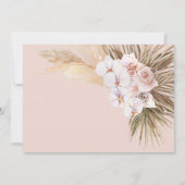 Carte De Remerciements Pampas herbe moderne mariage botanique bohème mode (Dos)