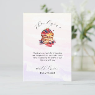 Carte De Remerciements Pancakes et Pacificateurs Baby shower Brunch